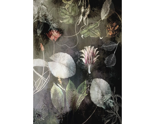 Dekorative Wandgestaltung mit botanischen Motiven