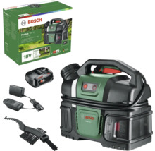 Bosch Fontus 18V-6 Akku-Reiniger mit Zubehör und Produktverpackung