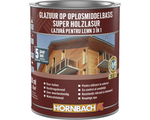 Holzlasur im Metalleimer für den Aussenbereich