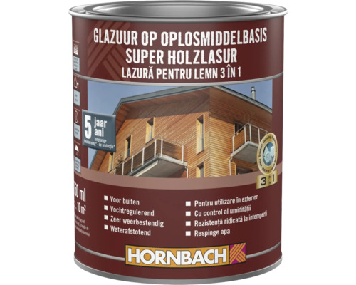 Holzlasur in einer Dose für den Außenbereich von Hornbach