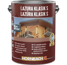 Holzlasur im Metalleimer mit Hornbach Logo