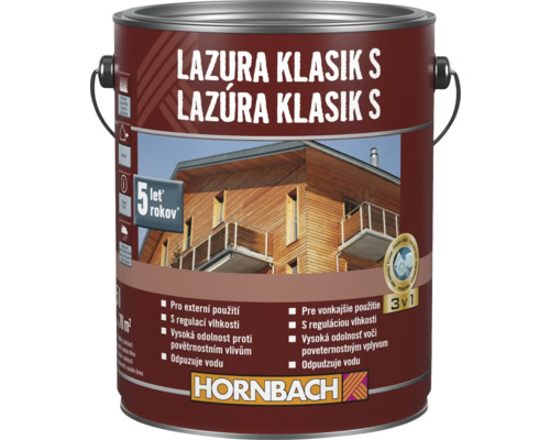 Farbeimer Holzlasur zum Schutz von Holz im Außenbereich