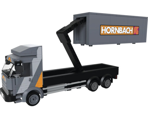 HORNBACH Brick Set Container Transport Truck Klemmbausteine 190x73x137 mm Hornbach LEGO Modell eines LKW mit Container