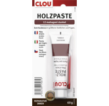 Clou Holzpaste zur Reparatur von Holz im Innenbereich, Farbton Mahagoni dunkel, 60 Gramm
