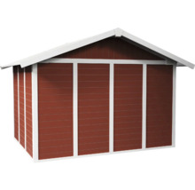 Gartenhaus mit Satteldach und horizontaler Holzverkleidung