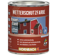 Wetterschutzfarbe im Metalleimer mit Hornbach Logo