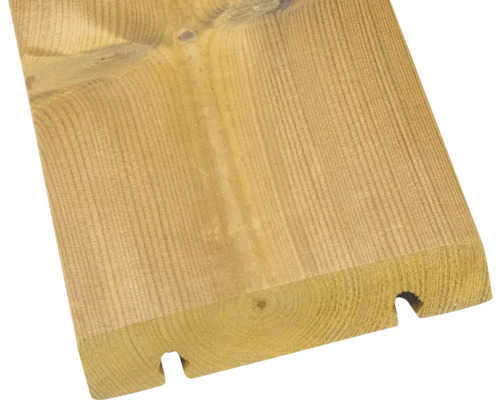 Terrassendiele Thermo Kiefer H-CLICK 26x118x3000mm Holzbrett mit Nut und Feder