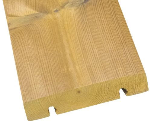 Terrassendiele Thermo Kiefer H-CLICK 26x118x5100mm Profilholz aus Holz