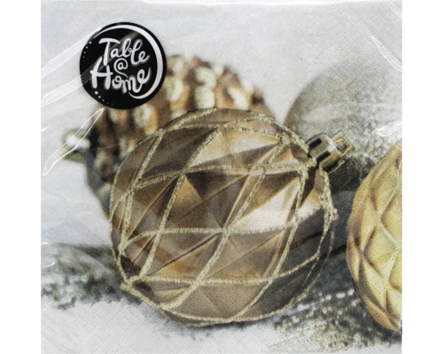 W.SERV.BEDR,EXKL. GOLDKUGEL Servietten mit Weihnachtskugel-Motiv