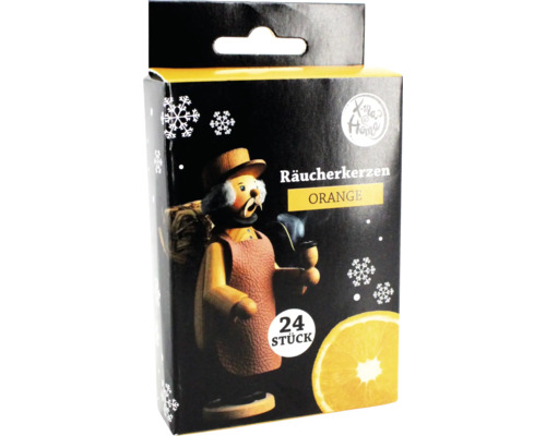 RAEUCHERKEGEL Verpackung Räucherkerzen Orange, 24 Stück