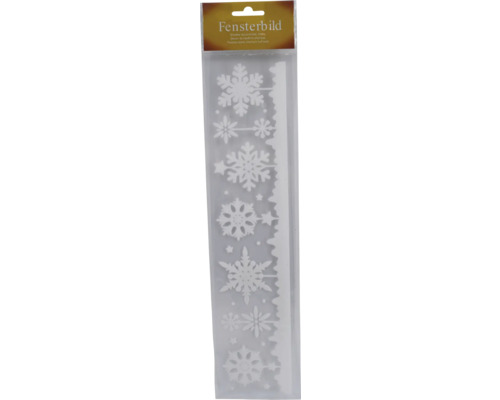 FENSTERBILD FLOCK WEISS Fensterbild mit Schneeflocken in Verpackung