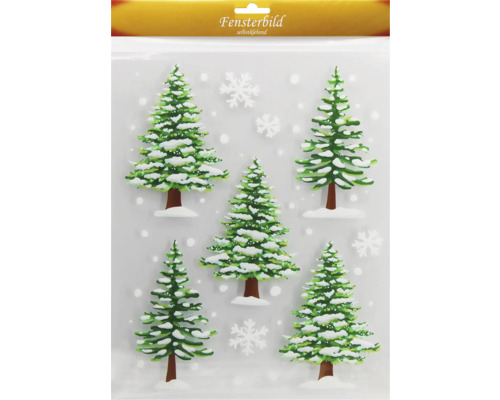 W. FENSTERBILD WEIHNACHTSBAUM Selbstklebende Fensterbilder mit Weihnachtsmotiven