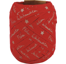Rolle Geschenkband mit Schriftzug Frohe Weihnachten