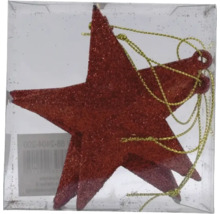 Glitzernder Stern als Christbaumschmuck im Karton