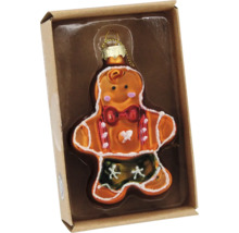 Lebkuchenmann Christbaumkugel in Verpackung