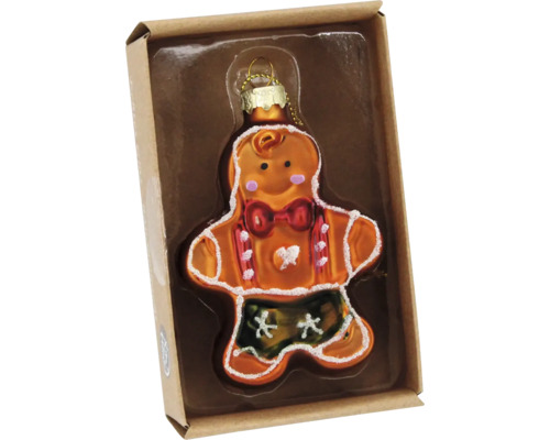 GLASFORMEN -LEBKUCHENMANN Lebkuchenmann Christbaumkugel in Verpackung