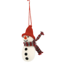 Schneeemann Weihnachtsbaumschmuck mit Mütze und Schal