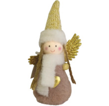 Dekorativer Engel mit Mütze und Flügeln als Weihnachtsdekoration
