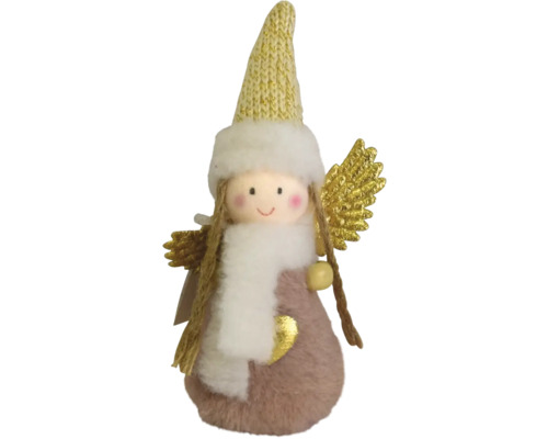 Dekorativer Engel mit Mütze und Flügeln als Weihnachtsdekoration