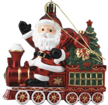 Weihnachtsbaumschmuck Santa im Zug