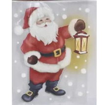 Weihnachtsmann mit Laterne als Fensterbild