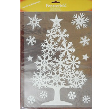 Fensterbild mit Schneeflockenmotiv, geeignet für die Wand