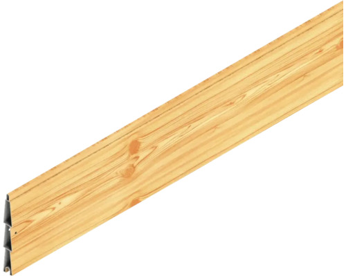 Holzpaneel mit Metalleinfassung