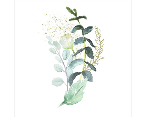 Aquarellmalerei von Eukalyptus und Blättern