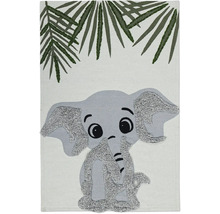 Teppich mit Elefantenmotiv und Pflanzenmotiven