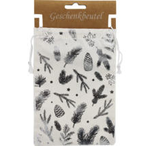 Geschenktüte mit Tannenzapfen- und Tannenzweigdesign