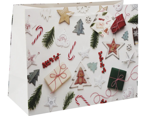 W.TT QUER WEIHNACHTSSYMBOLE Einkaufstasche mit Weihnachtsmotiven