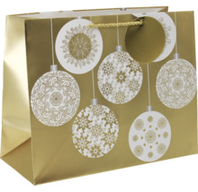 Geschenktasche mit weihnachtlichen Ornamenten