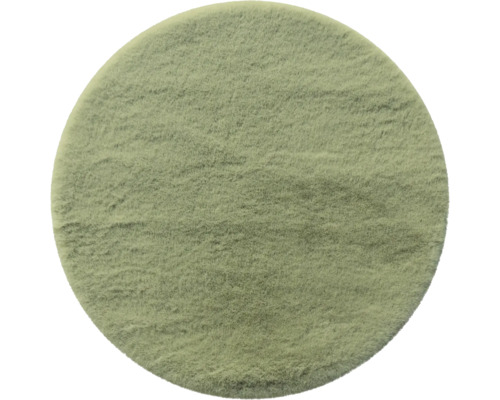Hochflorteppich Shaggy Romance grün 80x80 cm Runder Teppich aus Kunstfaser