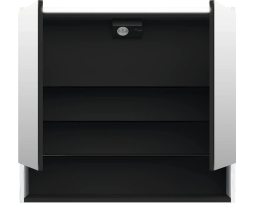 Offener Wandschrank mit Regalböden