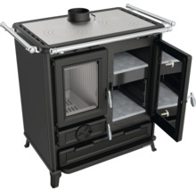 Holzherd mit Kochfeld und Sichtfenster