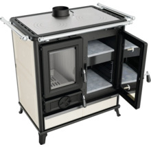 Holzherd mit Backfach und Kochfeld