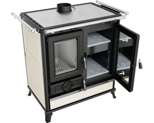 Holzherd mit Backfach und Kochfeld