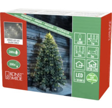 Verpackung einer Lichterkette mit 200 bernsteinfarbenen LEDs mit silbernem Kabel für den Innenbereich