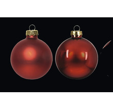 Zwei rote Weihnachtskugeln