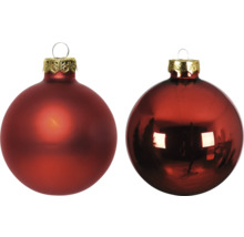 Zwei Weihnachtskugeln mit Aufhängung