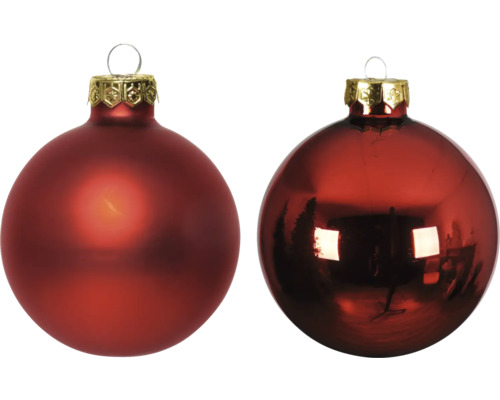 Zwei Weihnachtskugeln mit Aufhängung