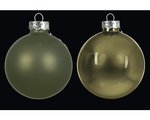 Zwei Christbaumkugeln mit Aufhängung