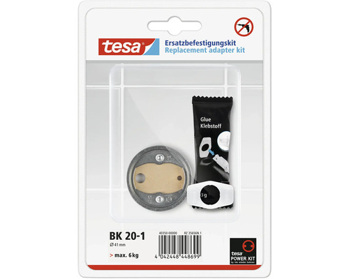 Tesa Ersatzbefestigungskit mit Klebstoff und Montageadapter