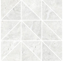 Quadratische Fliese mit Marmoroptik und geometrischem Muster