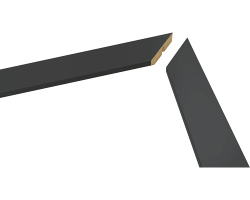 Zwei schwarze Bilderleisten mit Gehrungsschnitt