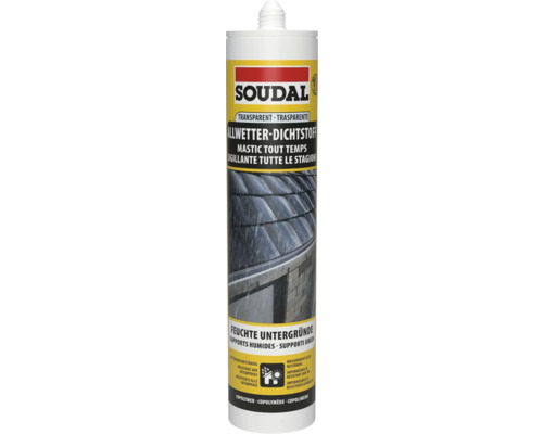 Soudal Allwetter Dichtstoff, transparent, für feuchte Untergründe