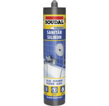Soudal Sanitär Silikon, transparent, für Glas, Keramik, Fliesen und Acryl