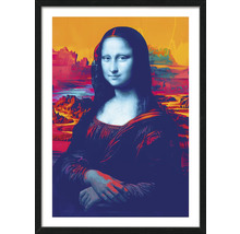 Gerahmter Druck einer modernen Interpretation der Mona Lisa