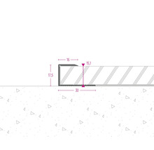 Skizze eines Abschlussprofils mit Maßangaben