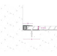 Illustration eines Übergangsprofils mit Maßangaben